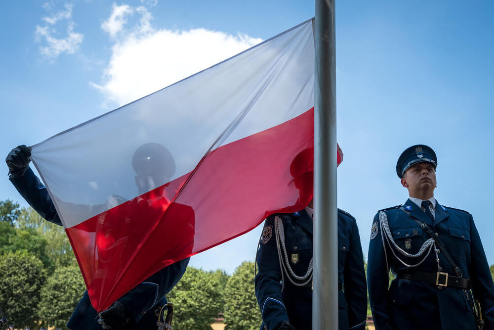 Uroczysty apel z okazji Święta Policji oraz 25-lecia utworzenia Szkoły Policji w Katowicach – Katowice, 26 lipca 2024. Fot.: IPN K. Łojko