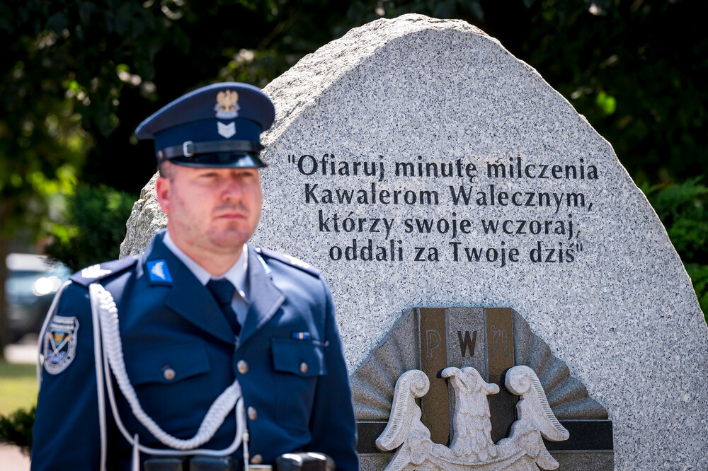 Uroczysty apel z okazji Święta Policji oraz 25-lecia utworzenia Szkoły Policji w Katowicach – Katowice, 26 lipca 2024. Fot.: IPN K. Łojko