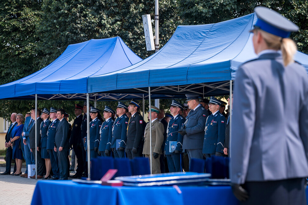 Uroczysty apel z okazji Święta Policji oraz 25-lecia utworzenia Szkoły Policji w Katowicach – Katowice, 26 lipca 2024. Fot.: IPN K. Łojko