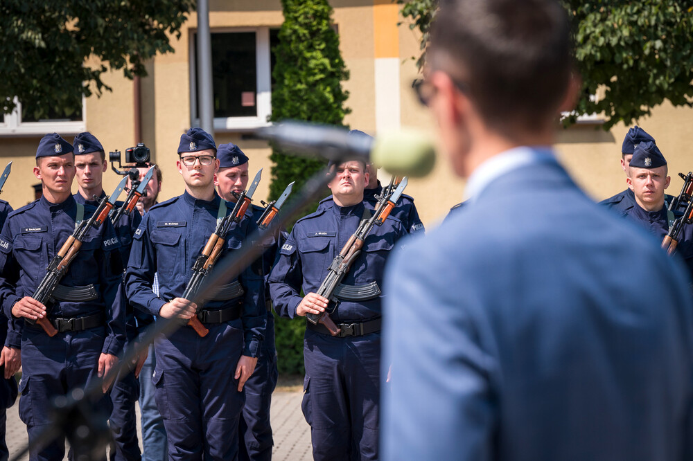 Uroczysty apel z okazji Święta Policji oraz 25-lecia utworzenia Szkoły Policji w Katowicach – Katowice, 26 lipca 2024. Fot.: IPN K. Łojko