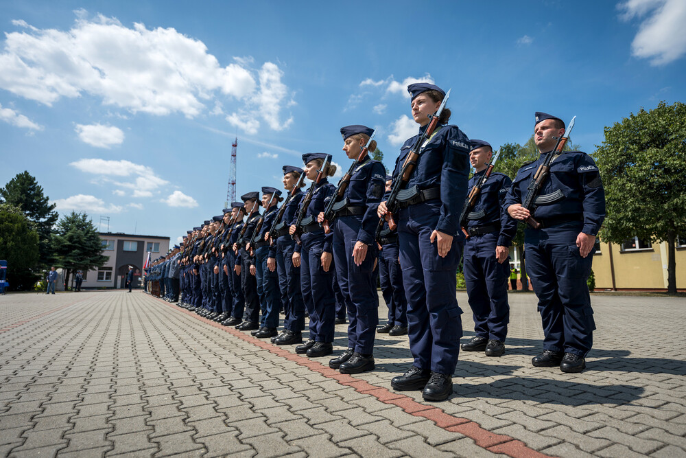 Uroczysty apel z okazji Święta Policji oraz 25-lecia utworzenia Szkoły Policji w Katowicach – Katowice, 26 lipca 2024. Fot.: IPN K. Łojko