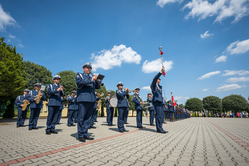 Uroczysty apel z okazji Święta Policji oraz 25-lecia utworzenia Szkoły Policji w Katowicach – Katowice, 26 lipca 2024. Fot.: IPN K. Łojko