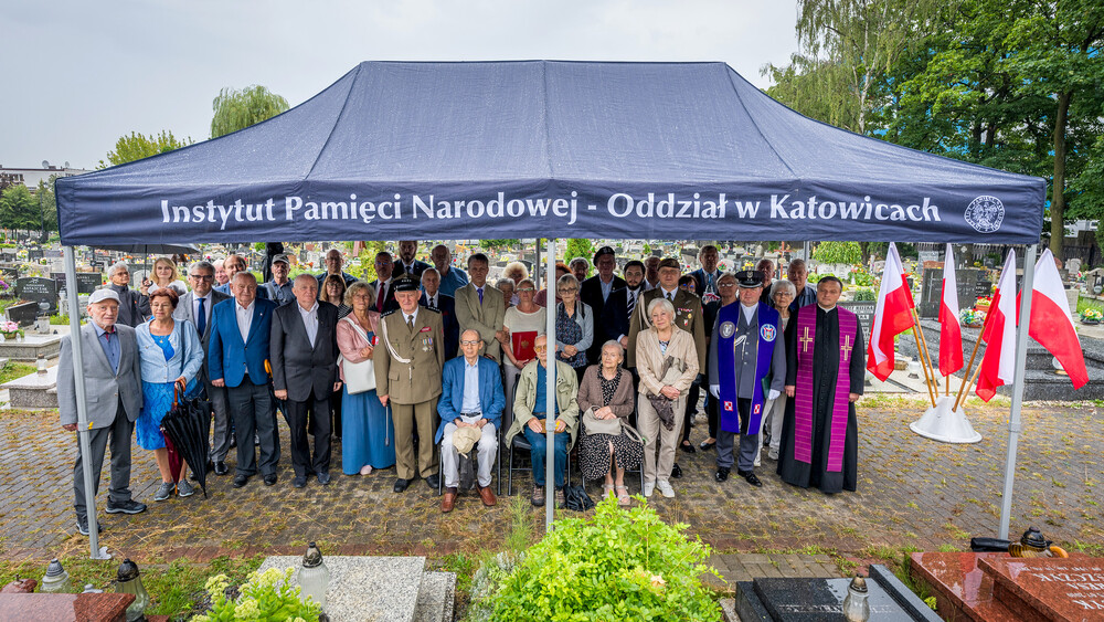 Uroczystość oznaczenia grobu śp. Janusza Nikodemskiego znakiem pamięci „Grób weterana walk o wolności niepodległość Polski” – w 80. rocznicę wybuchu Powstania Warszawskiego – Katowice, 1 sierpnia 2024