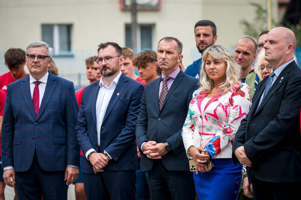 Odsłonięcie tablicy upamiętniającej Mariana Federaka – Częstochowa, 2 sierpnia 2024. Fot.: IPN K. Łojko