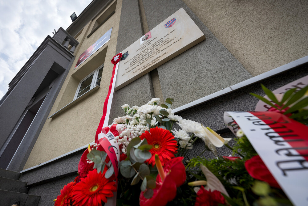 Odsłonięcie tablicy upamiętniającej Mariana Federaka – Częstochowa, 2 sierpnia 2024. Fot.: IPN K. Łojko