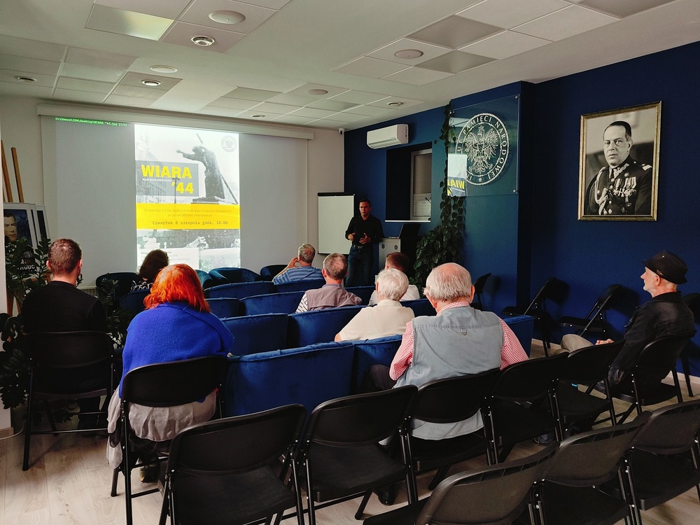 Projekcja filmu dokumentalnego „Wiara ‘44” w Przystanku Historia IPN w Częstochowie. Fot. IPN