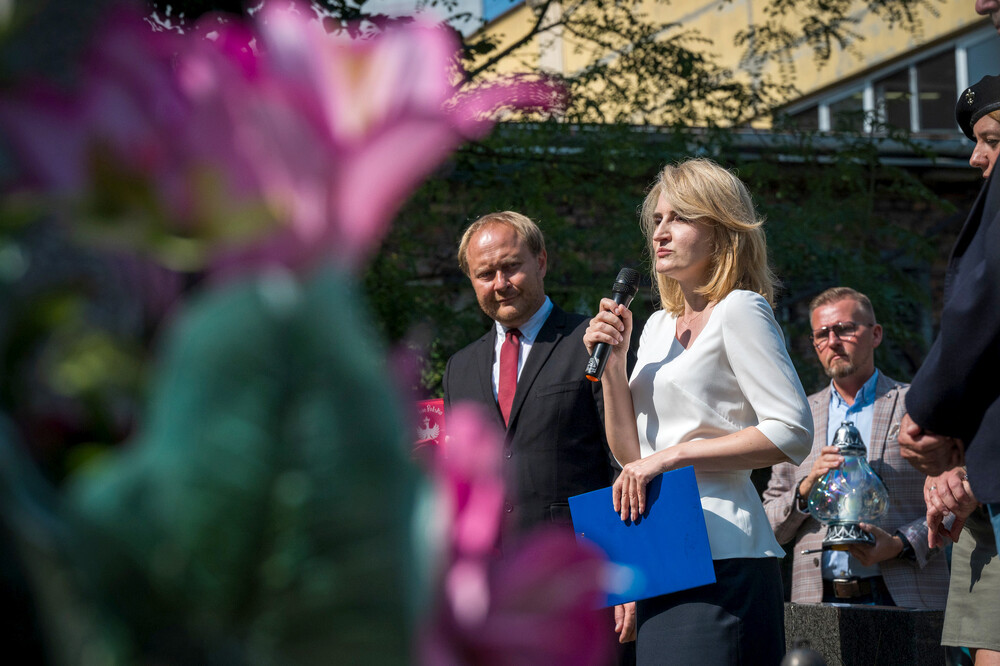 Oznaczenie grobu powstańca śląskiego dr. Stanisława Skiby znakiem pamięci „Tobie Polsko” – Ruda Śląska, 27 sierpnia 2024. Fot.: IPN K. Łojko