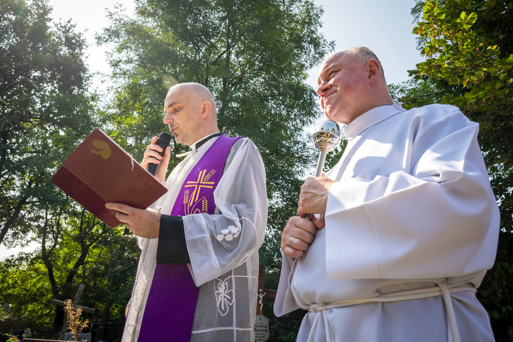 Oznaczenie grobu powstańca śląskiego dr. Stanisława Skiby znakiem pamięci „Tobie Polsko” – Ruda Śląska, 27 sierpnia 2024. Fot.: IPN K. Łojko