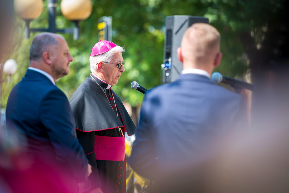 Odsłonięcie tablicy upamiętniającej Pawła Kubinę – Ruda Śląska, 28 sierpnia 2024. Fot.: IPN K. Łojko