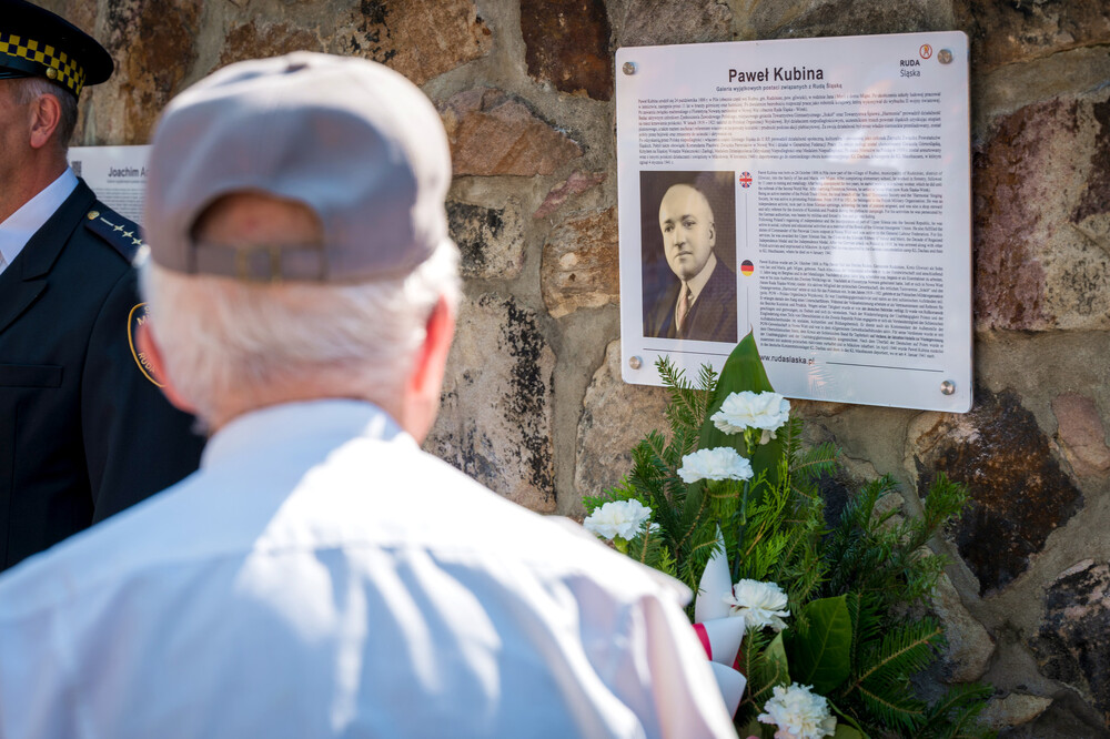 Odsłonięcie tablicy upamiętniającej Pawła Kubinę – Ruda Śląska, 28 sierpnia 2024. Fot.: IPN K. Łojko