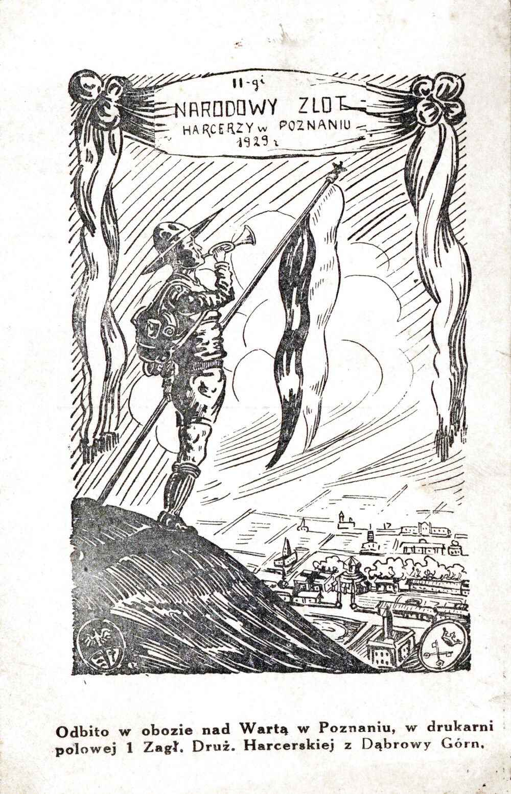Pocztówka wydana przez 1 ZDH przy okazji II Narodowego Zlotu Harcerzy w Poznaniu, 1929 r. (IPN Ka 454/194, t. 2)
