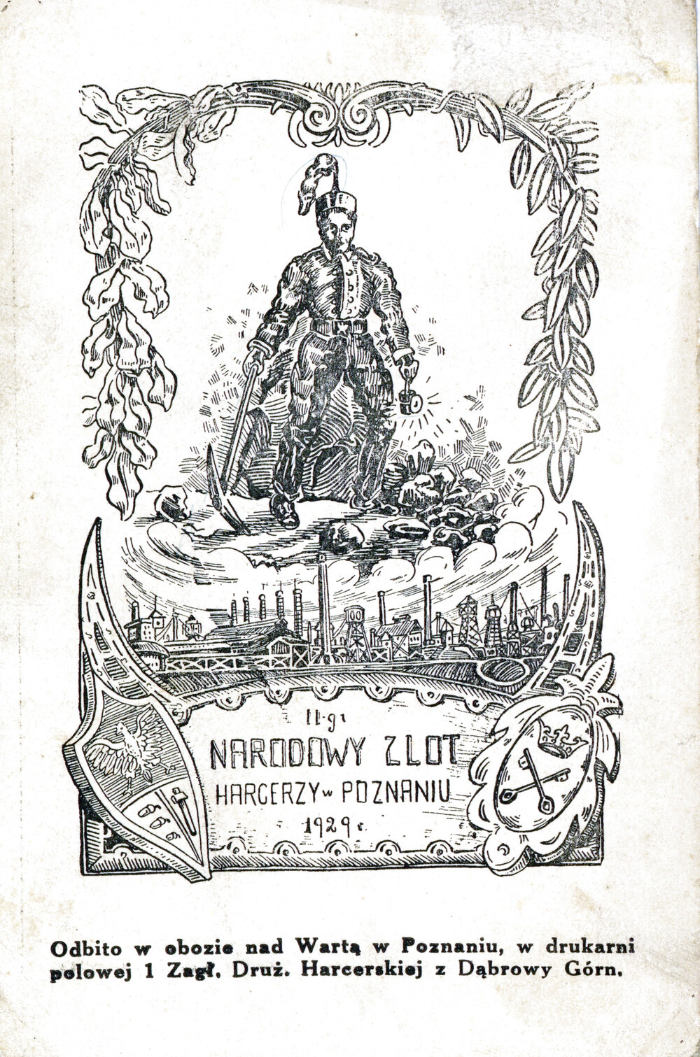 Pocztówka wydana przez 1 ZDH przy okazji II Narodowego Zlotu Harcerzy w Poznaniu, 1929 r. (IPN Ka 454/194, t. 2)