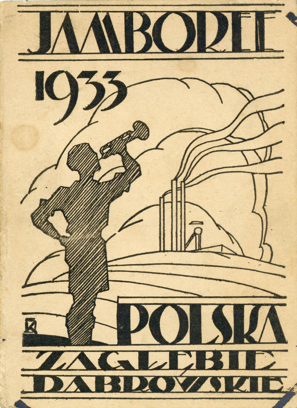 Pocztówka wydana przez 1 ZDH podczas Jamboree Skautowego na Węgrzech, 1933 r. (IPN Ka 454/194, t. 2)