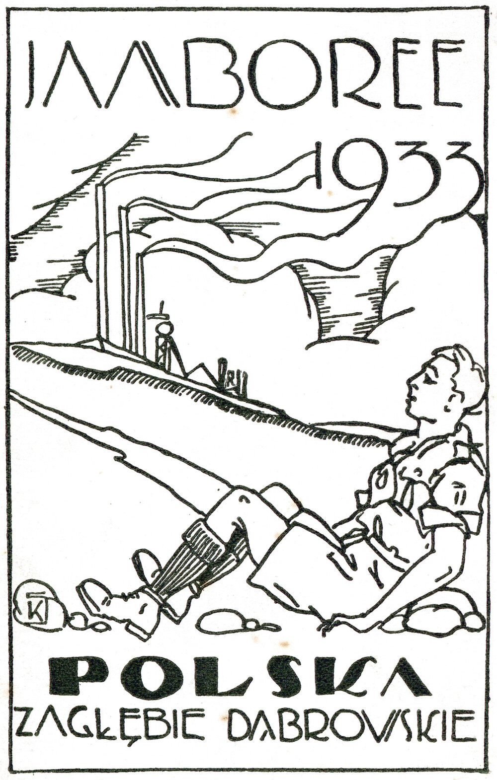 Pocztówka wydana przez 1 ZDH podczas Jamboree Skautowego na Węgrzech, 1933 r. (IPN Ka 454/194, t. 2)