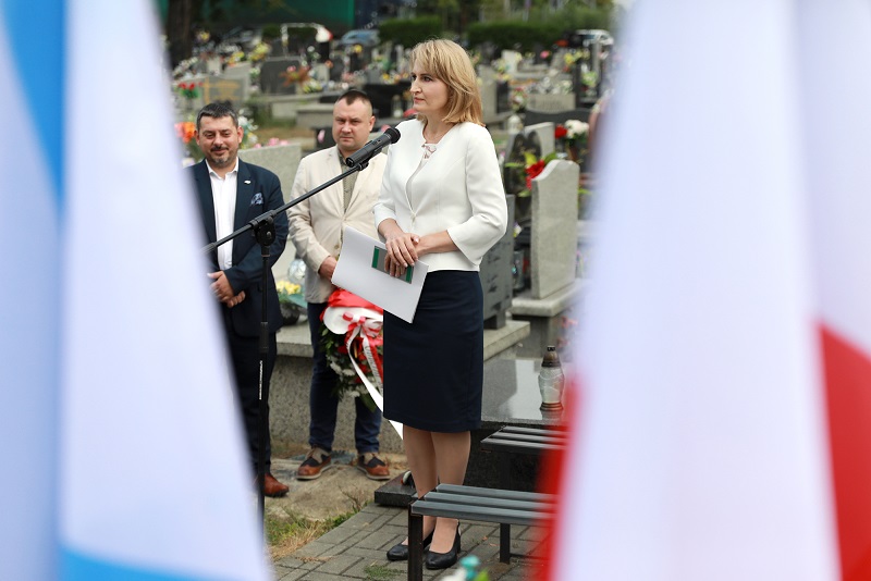 Upamiętniono Westerplatczyka Stanisława Bartochę w 85. rocznica wybuchu II wojny światowej. Fot. Mariusz Binkiewicz/UM w Sosnowcu