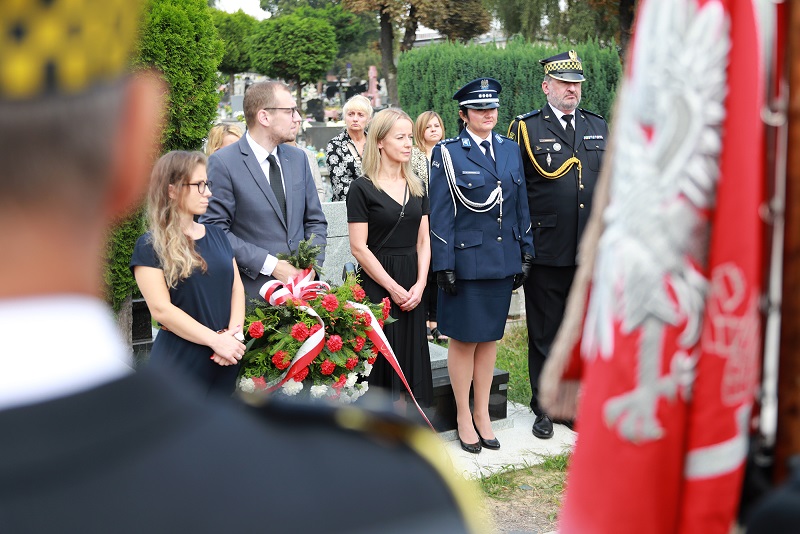 Upamiętniono Westerplatczyka Stanisława Bartochę w 85. rocznica wybuchu II wojny światowej. Fot. Mariusz Binkiewicz/UM w Sosnowcu