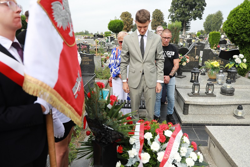 Upamiętniono Westerplatczyka Stanisława Bartochę w 85. rocznica wybuchu II wojny światowej. Fot. Mariusz Binkiewicz/UM w Sosnowcu