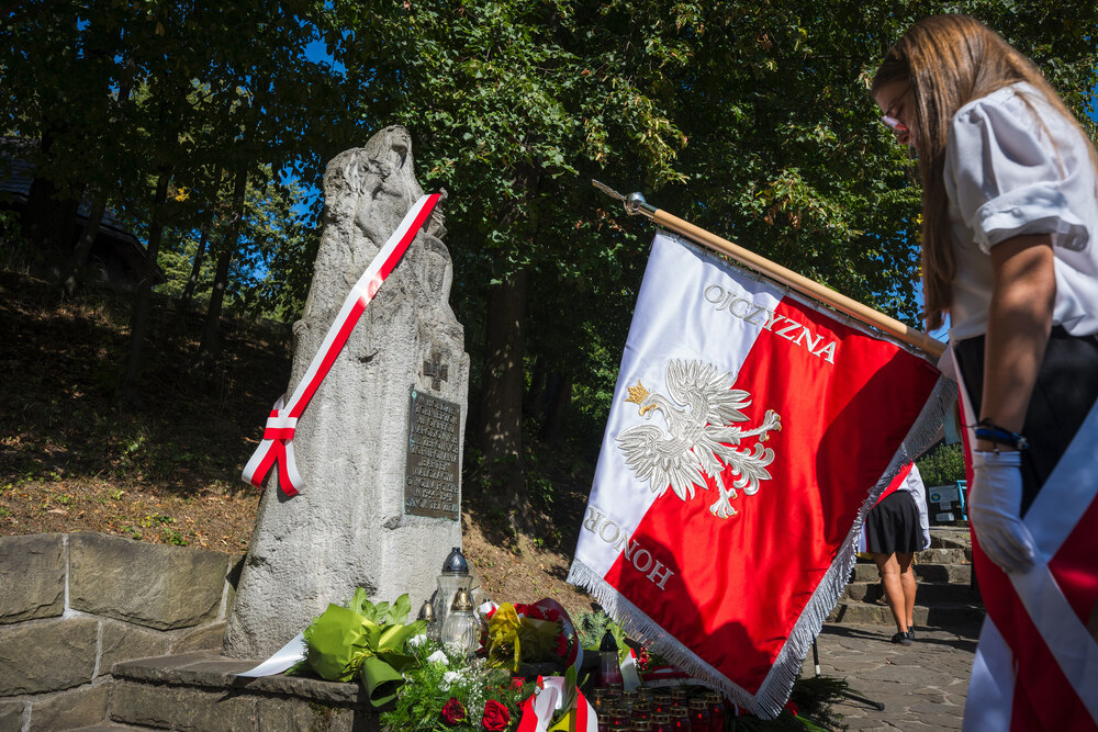 Uroczystości pogrzebowe Józefa Lewickiego, żołnierza VII Śląskiego Okręgu NSZ – Szczyrk, 6 września 2024. Fot.: IPN K. Łojko