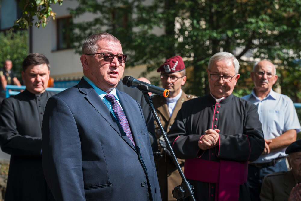 Uroczystości pogrzebowe Józefa Lewickiego, żołnierza VII Śląskiego Okręgu NSZ – Szczyrk, 6 września 2024. Fot.: IPN K. Łojko