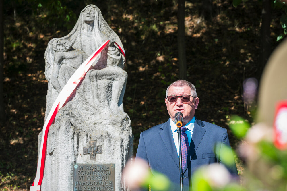 Uroczystości pogrzebowe Józefa Lewickiego, żołnierza VII Śląskiego Okręgu NSZ – Szczyrk, 6 września 2024. Fot.: IPN K. Łojko