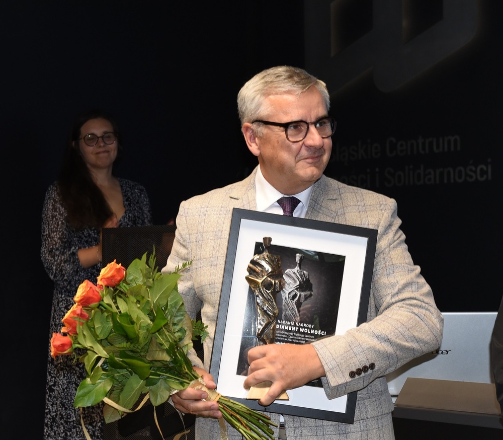 Katowicki Oddział IPN został uhonorowany nagrodą Czarny Diament Wolności. Fot. Monika Kobylańska/IPN