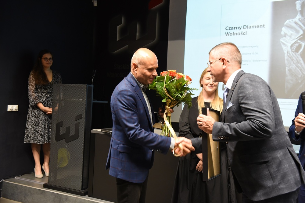 Katowicki Oddział IPN został uhonorowany nagrodą Czarny Diament Wolności. Fot. Monika Kobylańska/IPN