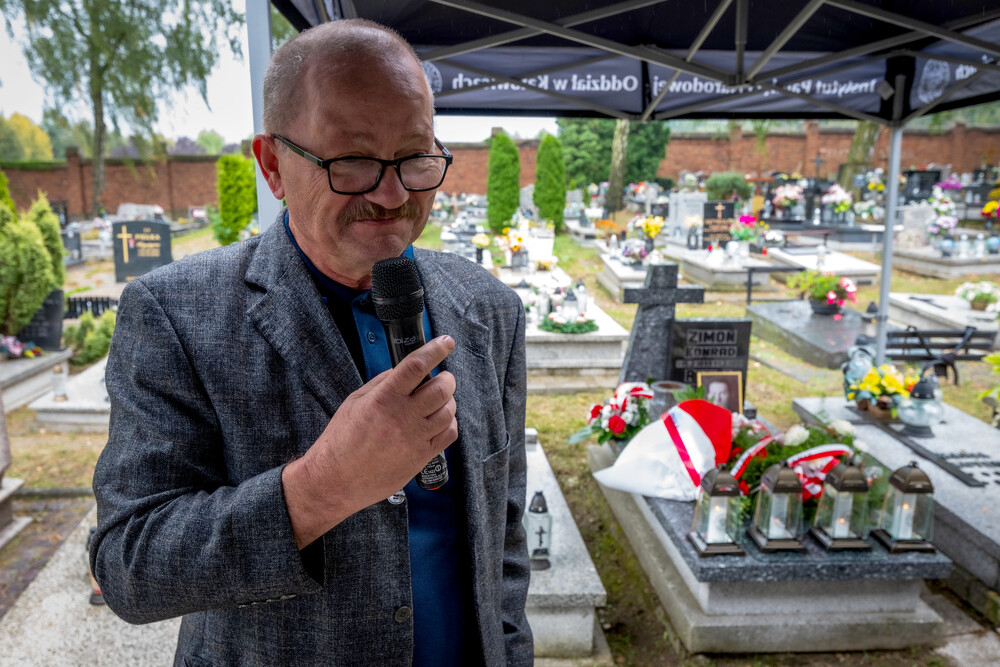 Uroczystość oznaczenia grobu powstańca śląskiego śp. Konrada Zimonia znakiem pamięci „Tobie Polsko” – Rybnik, 10 września 2024. Fot.: IPN K. Łojko