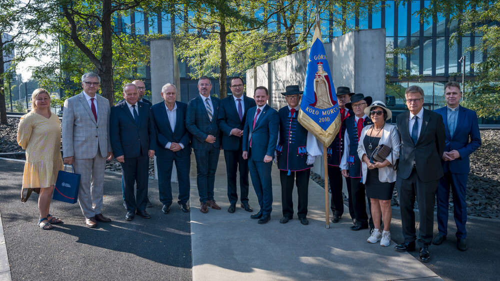Uroczystość pod pomnikiem Henryka Sławika i Józsefa Antalla w Katowicach – 18 września 2024. Fot.: IPN K. Łojko
