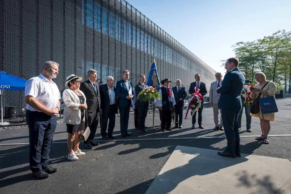 Uroczystość pod pomnikiem Henryka Sławika i Józsefa Antalla w Katowicach – 18 września 2024. Fot.: IPN K. Łojko