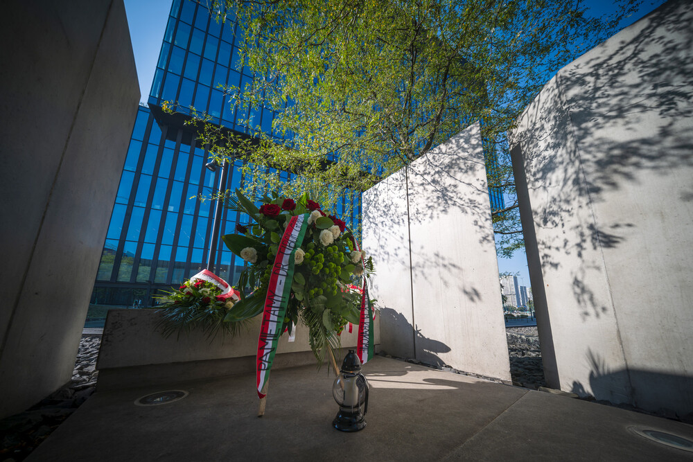 Uroczystość pod pomnikiem Henryka Sławika i Józsefa Antalla w Katowicach – 18 września 2024. Fot.: IPN K. Łojko