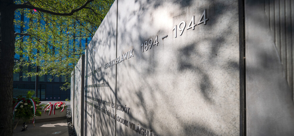 Uroczystość pod pomnikiem Henryka Sławika i Józsefa Antalla w Katowicach – 18 września 2024. Fot.: IPN K. Łojko