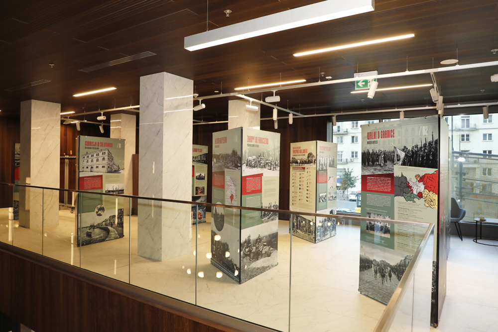 Wystawa pt. Walczyć, ale czym? Jak Polacy uzbroili swoją milionową armię do wojny z sowiecką Rosją? Działalność Polskiej Wojskowej Misji Zakupów w Paryżu w latach 1919-1921. Fot. Piotr Życieński/IPN