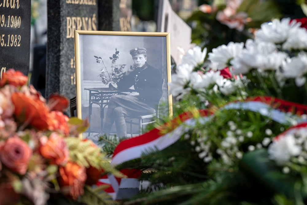 Uroczystość oznaczenia grobu powstańca śląskiego Michała Krawczyka znakiem pamięci „Tobie Polsko” – Bobrek (gmina Chełmek, woj. małopolskie), 26 września 2024. Fot.: IPN K. Łojko