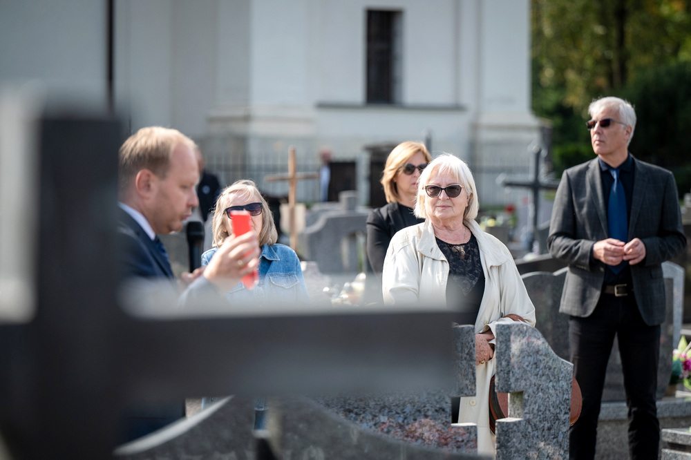 Uroczystość oznaczenia grobu powstańca śląskiego Michała Krawczyka znakiem pamięci „Tobie Polsko” – Bobrek (gmina Chełmek, woj. małopolskie), 26 września 2024. Fot.: IPN K. Łojko