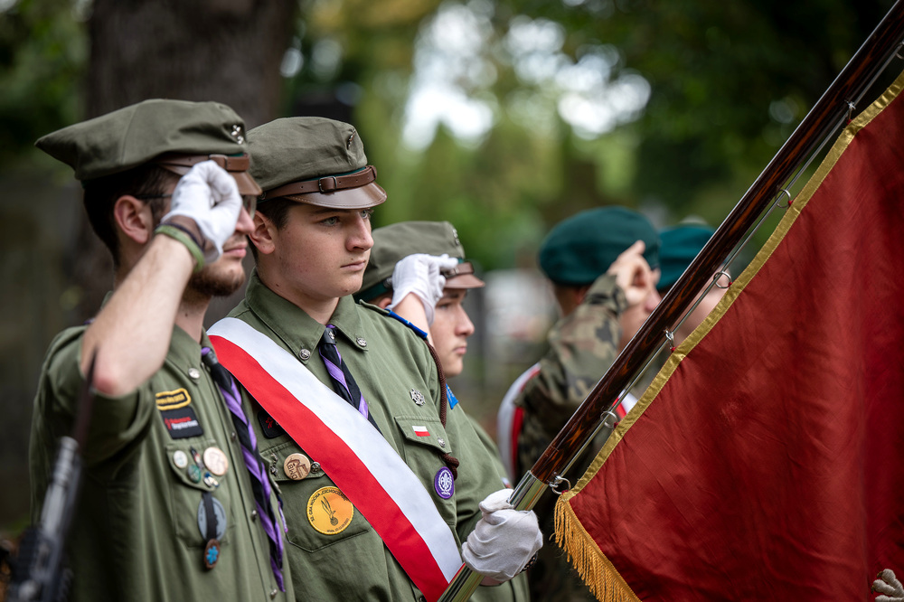 Upamiętnienie Józefa Korola, komendanta Związku Walki Zbrojnej Okręgu Śląskiego – Cieszyn, 27 września 2024. Fot.: IPN K. Łojko.