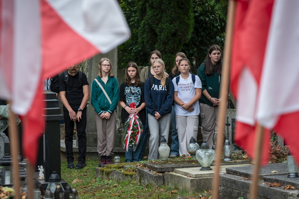 Upamiętnienie Józefa Korola, komendanta Związku Walki Zbrojnej Okręgu Śląskiego – Cieszyn, 27 września 2024. Fot.: IPN K. Łojko.