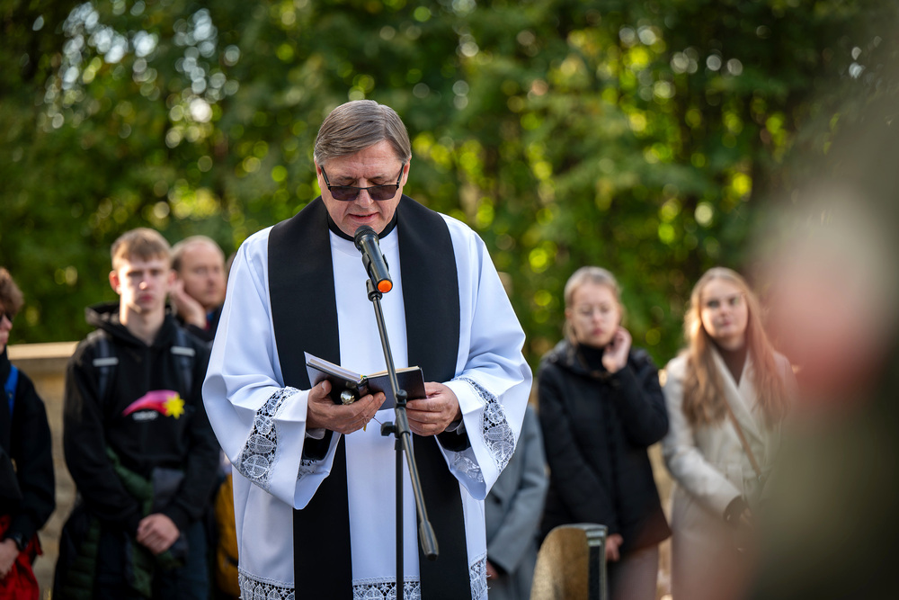 Uroczystość oznaczenia grobu powstańca śląskiego Stanisława Molika znakiem pamięci „Tobie Polsko” – Radzionków, 30 września 2024. Fot.: IPN K. Łojko