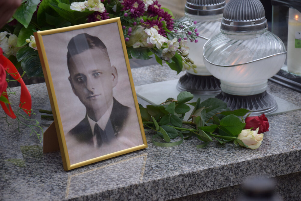 Uroczystość oznaczenia grobu powstańca śląskiego śp. Antoniego Ludygi znakiem pamięci „Tobie Polsko” – Piekary Śląskie, 4 października 2024. Fot.: IPN D. Mikoda