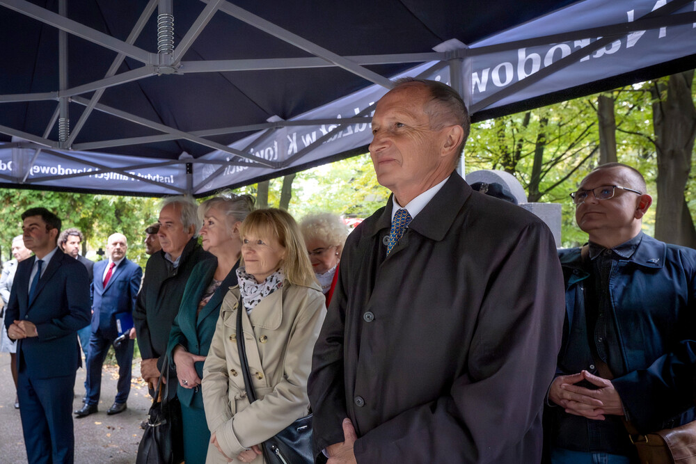 Uroczystość oznaczenia grobu śp. Tadeusza Szumańskiego znakiem pamięci „Grób weterana walk o wolności niepodległość Polski” – Katowice, 9 października 2024. Fot.: IPN K. Łojko