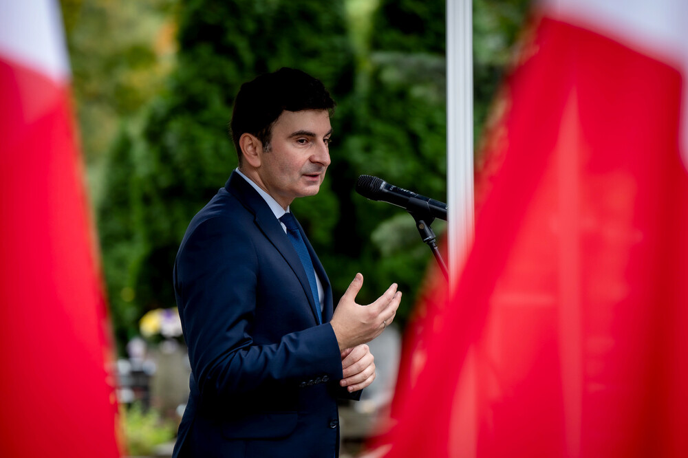 Uroczystość oznaczenia grobu śp. Tadeusza Szumańskiego znakiem pamięci „Grób weterana walk o wolności niepodległość Polski” – Katowice, 9 października 2024. Fot.: IPN K. Łojko