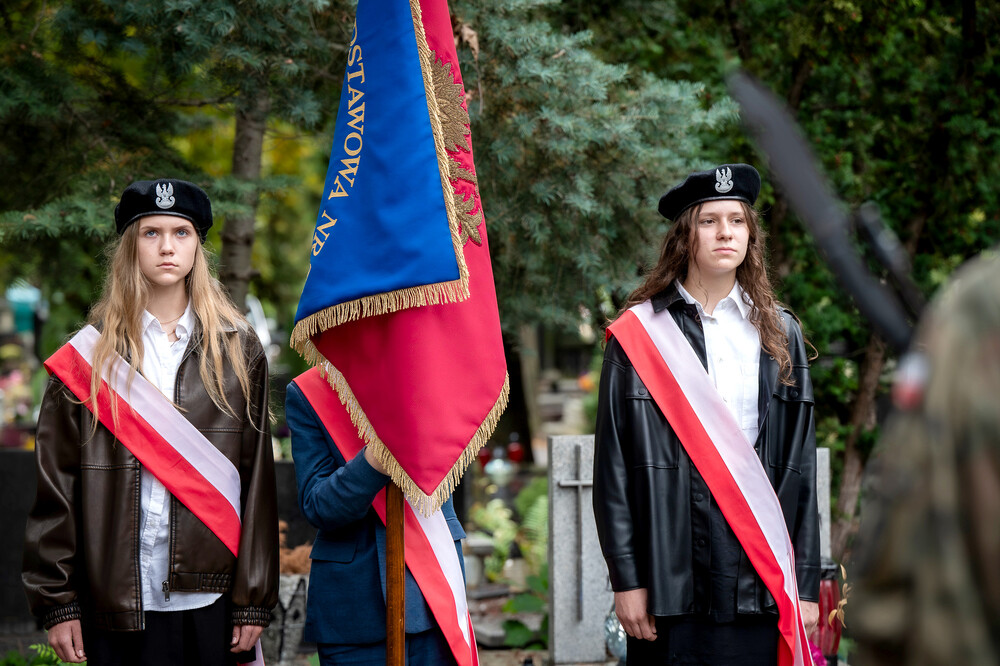 Uroczystość oznaczenia grobu śp. Tadeusza Szumańskiego znakiem pamięci „Grób weterana walk o wolności niepodległość Polski” – Katowice, 9 października 2024. Fot.: IPN K. Łojko