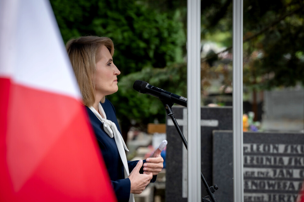 Uroczystość oznaczenia grobu śp. Tadeusza Szumańskiego znakiem pamięci „Grób weterana walk o wolności niepodległość Polski” – Katowice, 9 października 2024. Fot.: IPN K. Łojko