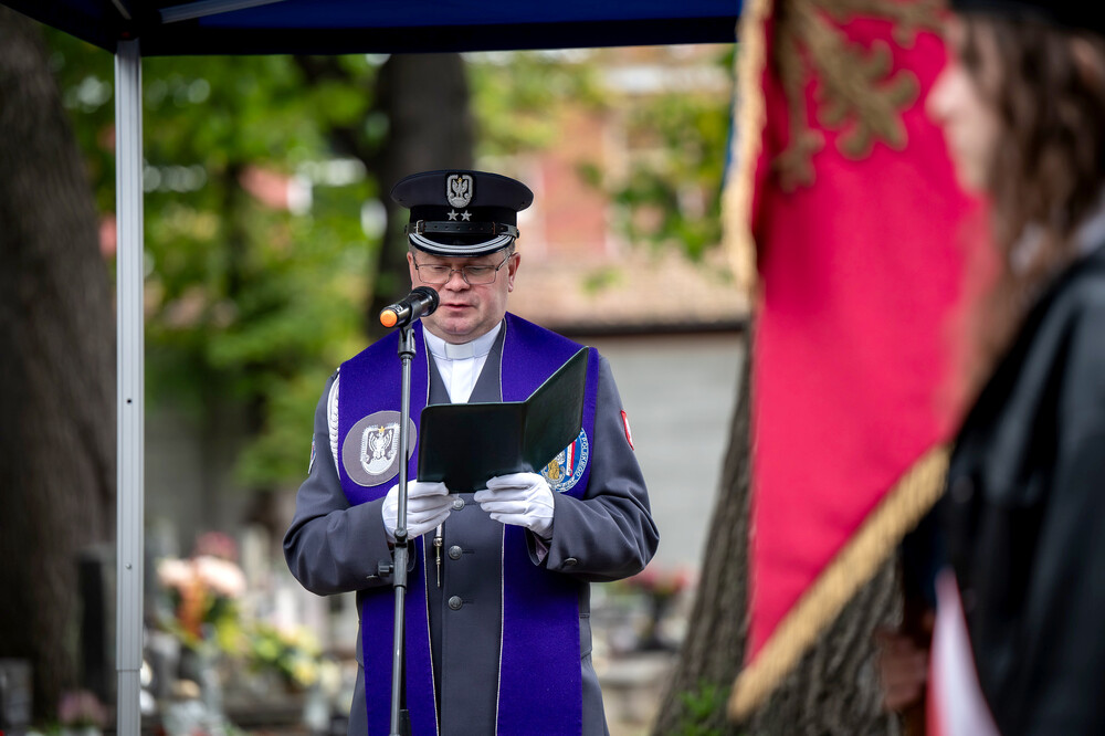 Uroczystość oznaczenia grobu śp. Tadeusza Szumańskiego znakiem pamięci „Grób weterana walk o wolności niepodległość Polski” – Katowice, 9 października 2024. Fot.: IPN K. Łojko