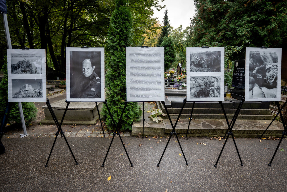Uroczystość oznaczenia grobu śp. Tadeusza Szumańskiego znakiem pamięci „Grób weterana walk o wolności niepodległość Polski” – Katowice, 9 października 2024. Fot.: IPN K. Łojko