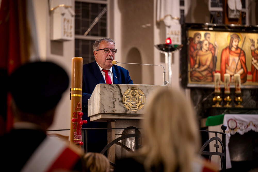 40. rocznica pobytu bł. ks. Jerzego Popiełuszki w kościele Braci Mniejszych Kapucynów pw. Podwyższenia Krzyża Świętego w Bytomiu – 6-8 październik 2024. Fot.: IPN K. Łojko