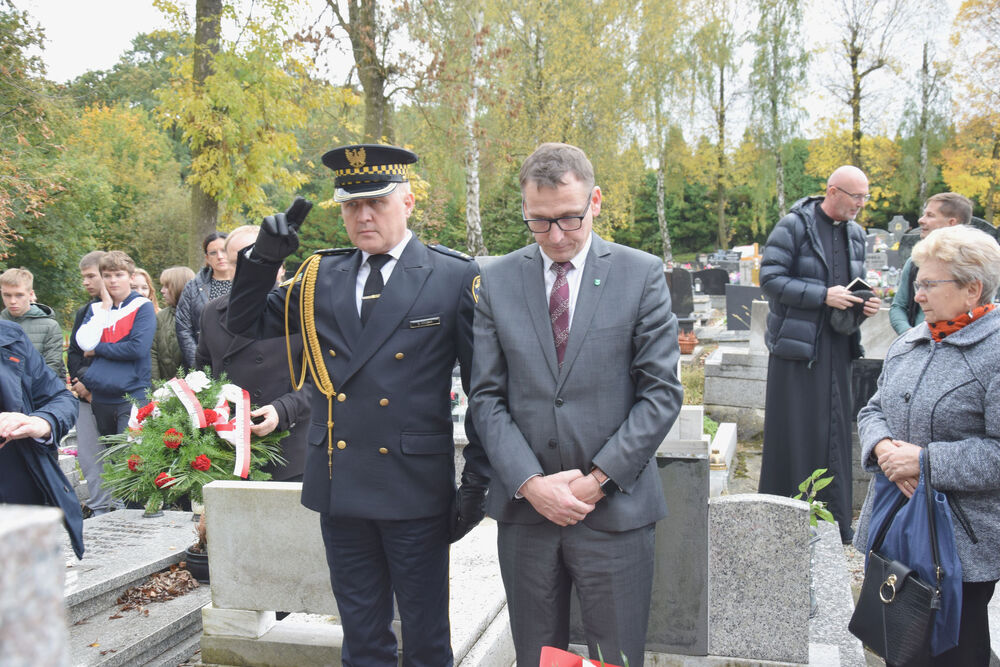 Uroczystość oznaczenia grobu powstańca śląskiego śp. Leona Serwotki znakiem pamięci „Tobie Polsko” – Jastrzębie Zdrój, 11 października 2024. Fot.: D. Mikoda (IPN)