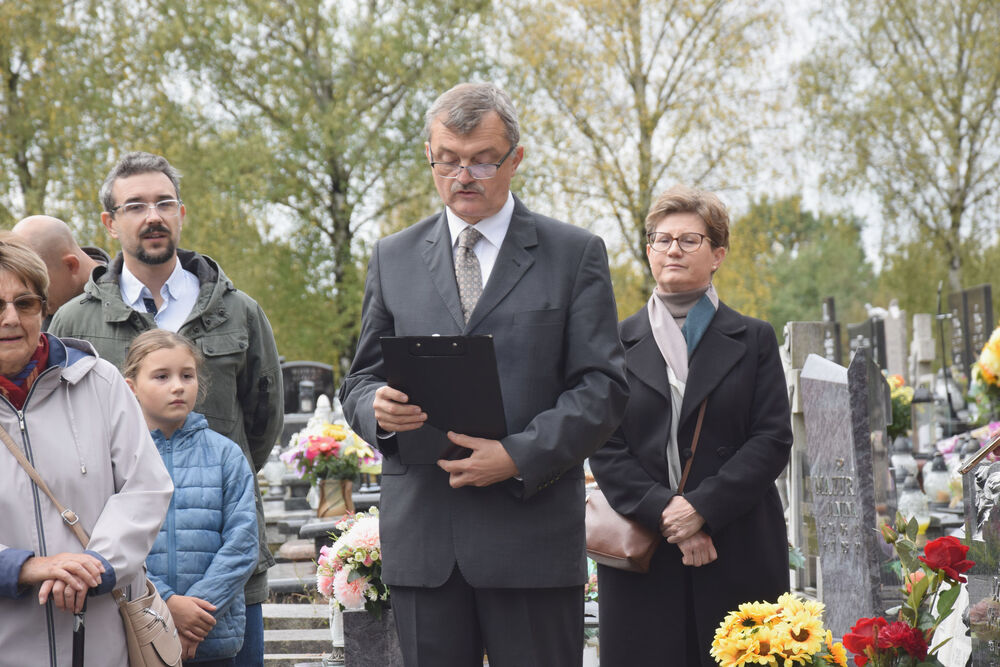 Uroczystość oznaczenia grobu powstańca śląskiego śp. Leona Serwotki znakiem pamięci „Tobie Polsko” – Jastrzębie Zdrój, 11 października 2024. Fot.: D. Mikoda (IPN)