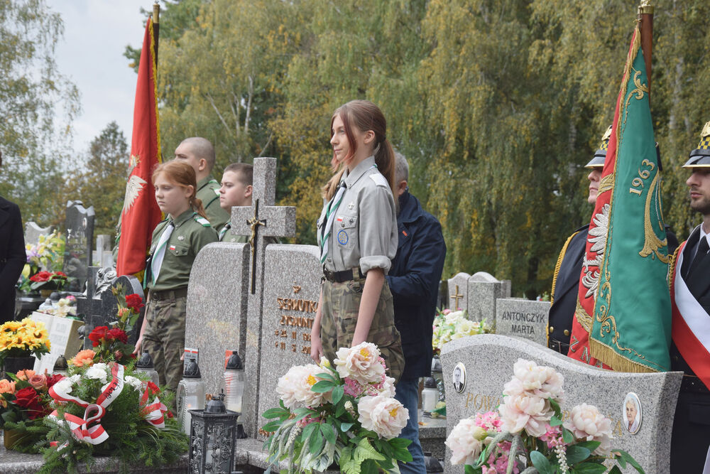 Uroczystość oznaczenia grobu powstańca śląskiego śp. Leona Serwotki znakiem pamięci „Tobie Polsko” – Jastrzębie Zdrój, 11 października 2024. Fot.: D. Mikoda (IPN)