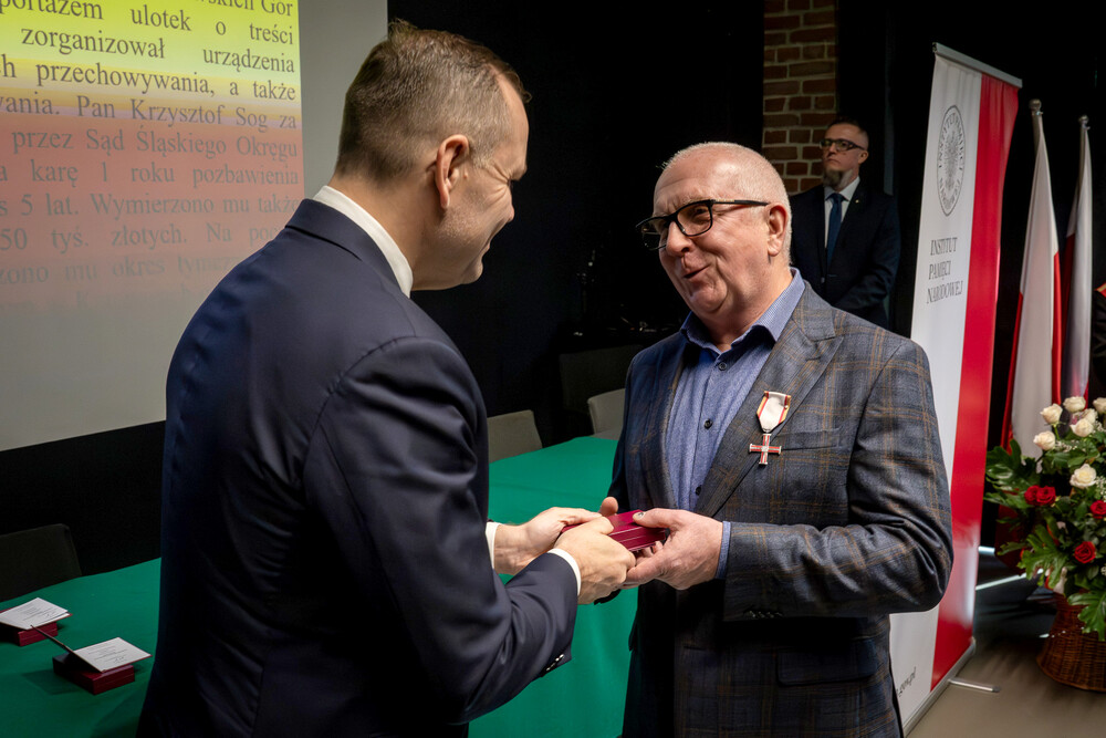 Uroczystość wręczenia Krzyży Wolności i Solidarności – Katowice, 17 października 2024. Fot.: IPN K. Łojko