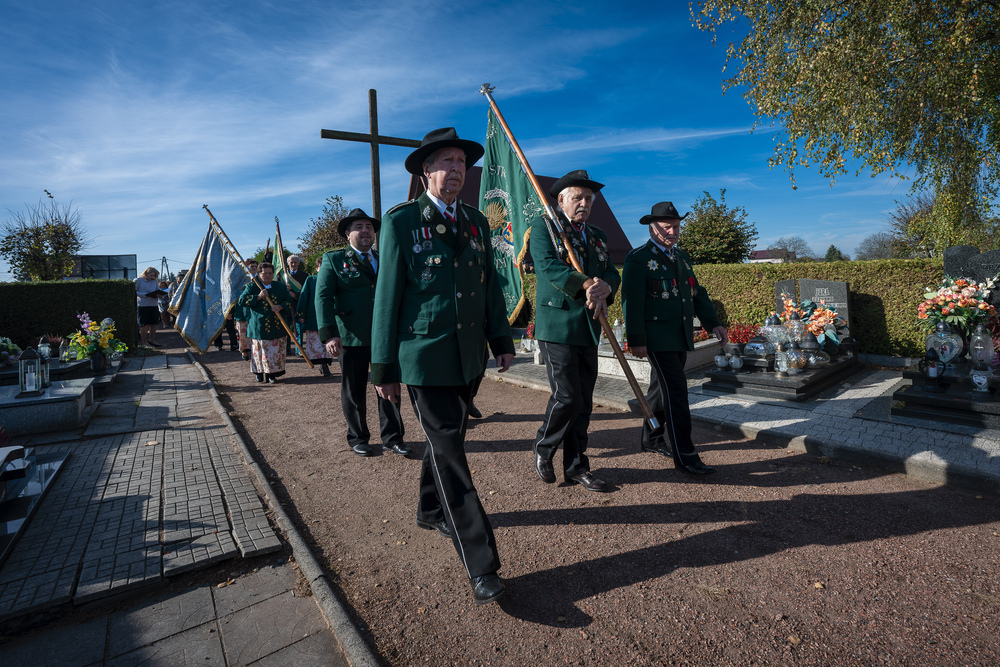 Uroczystość oznaczenia znakiem pamięci „Tobie Polsko” grobu powstańca śląskiego Nikodema Wacławczyka – Żory, 21 października 2024. Fot.: IPN K. Łojko